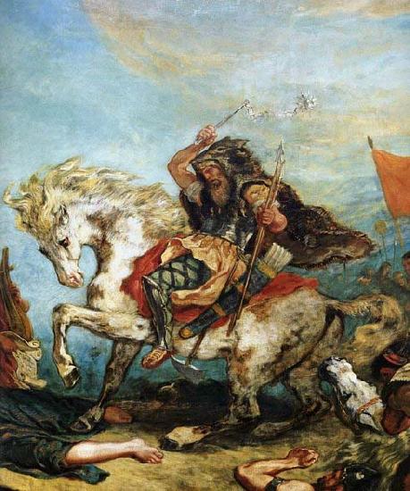 Eugene Delacroix Attila and his Hordes Overrun Italy and the Arts oil painting picture
